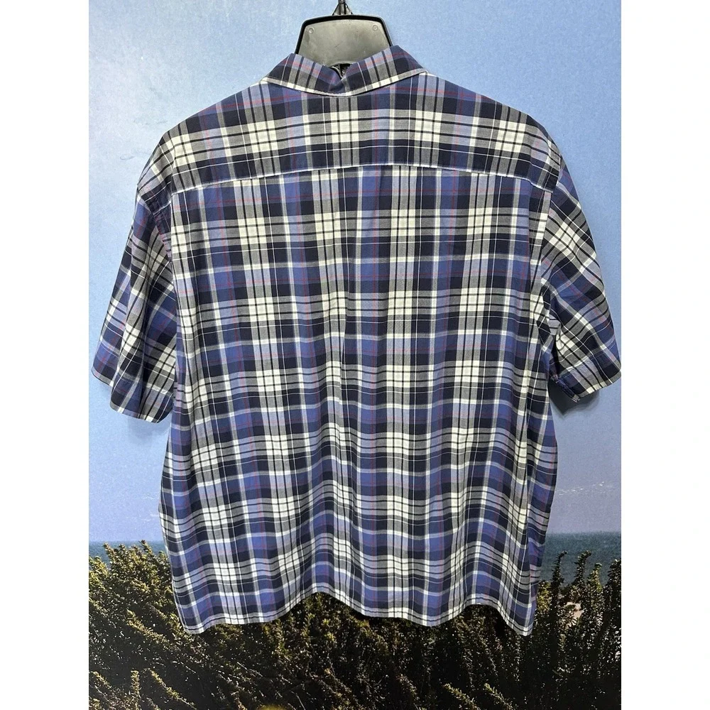 POLO by RALPH LAUREN Andy Camp Buttonfront Plaid Shirt Size XL Short Sleeve‎